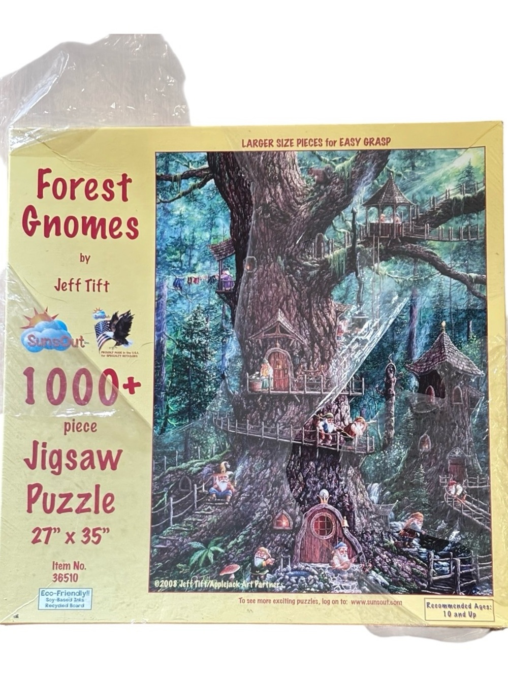 Forest Gnomes 1000+ Piece Jigsaw Puzzle by Jeff Tilt -never used